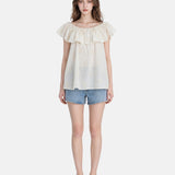Blusa in 80% Tencel 20% Poliester Beige