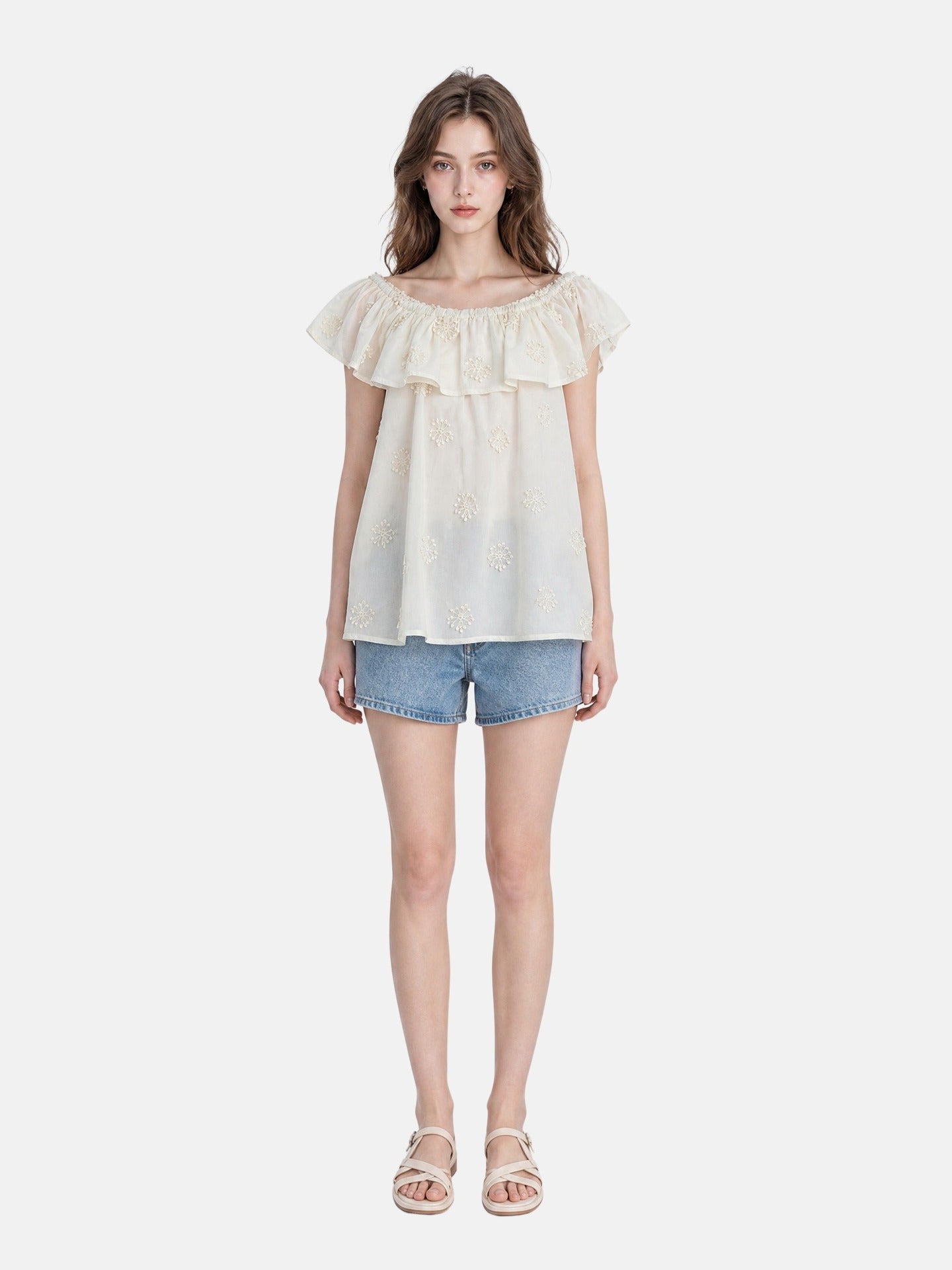 Blusa in 80% Tencel 20% Poliester Beige