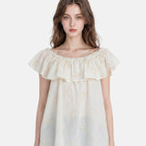 Blusa in 80% Tencel 20% Poliester Beige