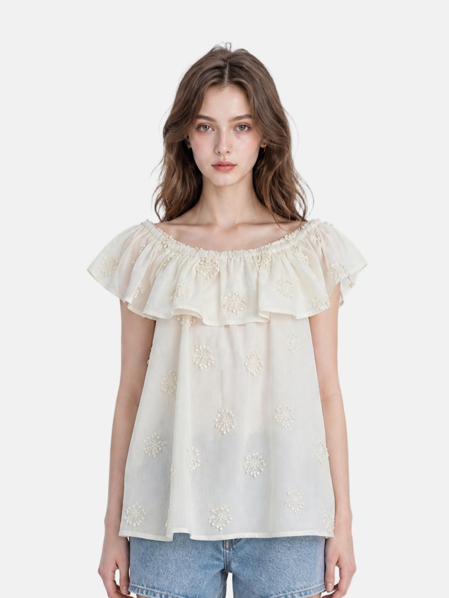 Blusa in 80% Tencel 20% Poliester Beige