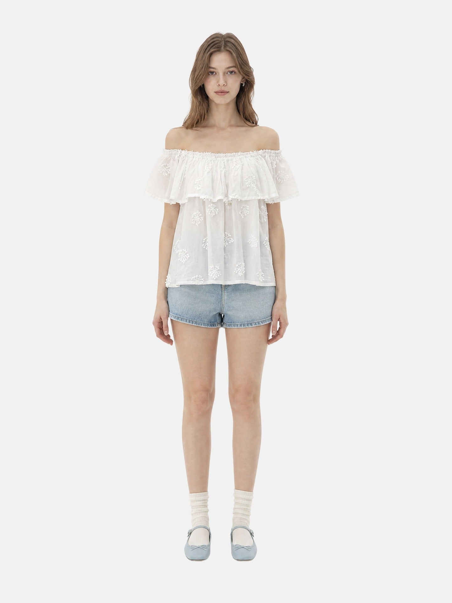 Blusa in 80% Tencel 20% Poliester Bianco