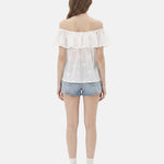 Blusa in 80% Tencel 20% Poliester Bianco