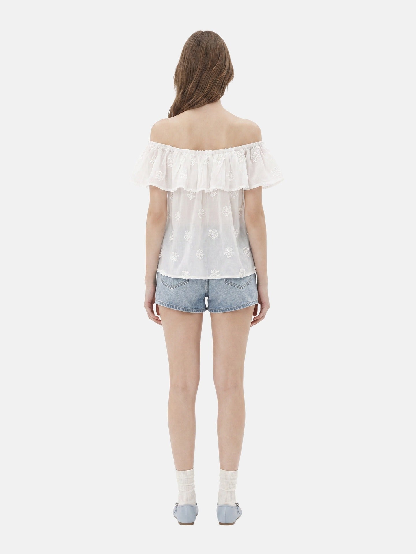 Blusa in 80% Tencel 20% Poliester Bianco