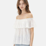 Blusa in 80% Tencel 20% Poliester Bianco