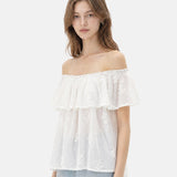Blusa in 80% Tencel 20% Poliester Bianco