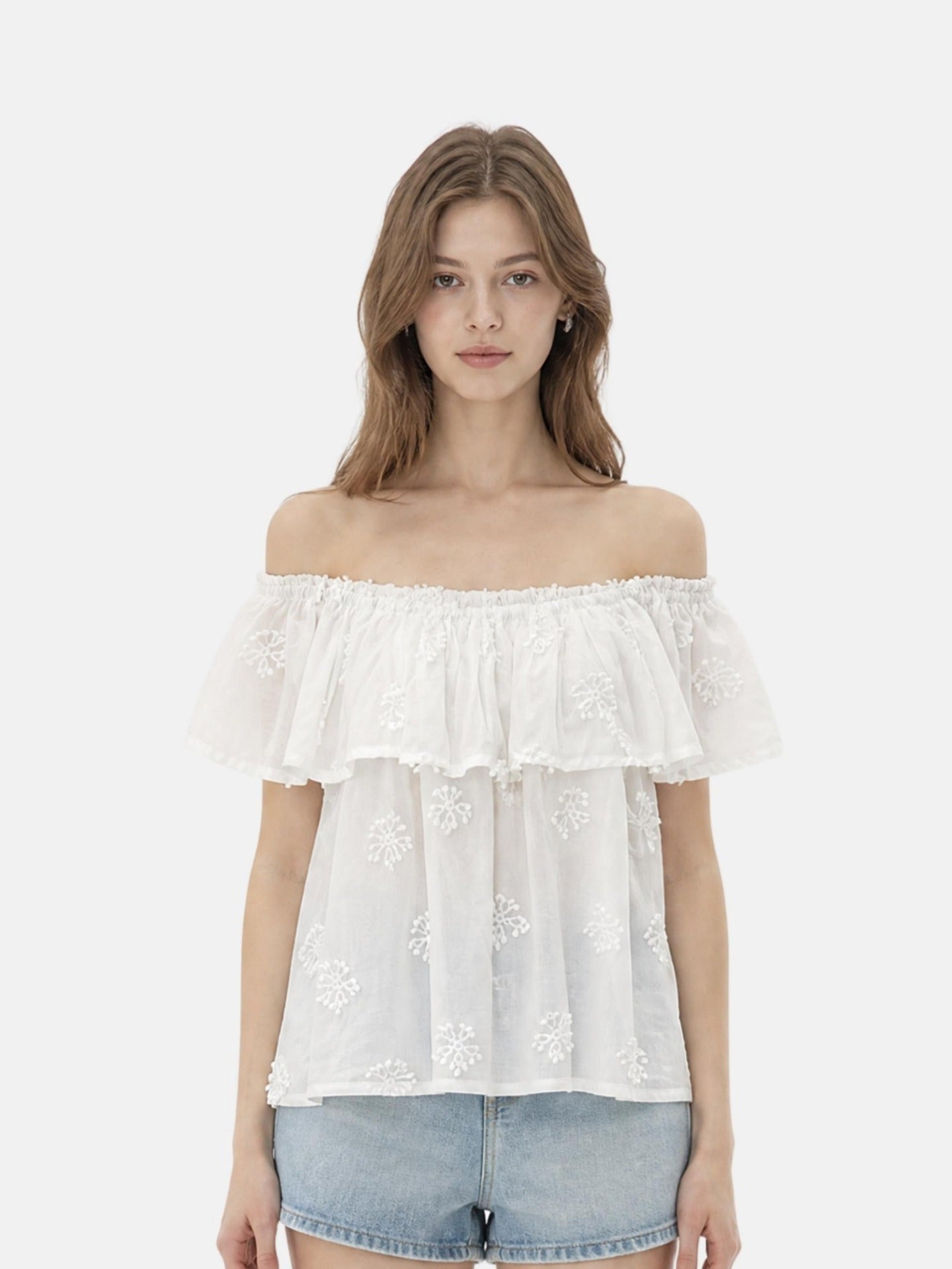 Blusa in 80% Tencel 20% Poliester Bianco
