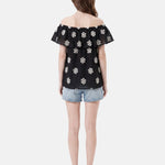 Blusa in 80% Tencel 20% Poliester Nero