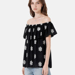 Blusa in 80% Tencel 20% Poliester Nero