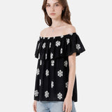 Blusa in 80% Tencel 20% Poliester Nero