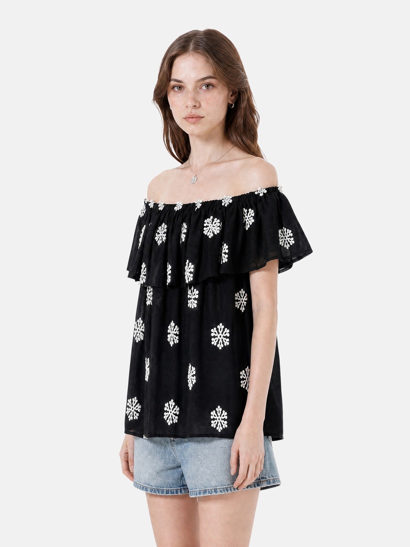 Blusa in 80% Tencel 20% Poliester Nero