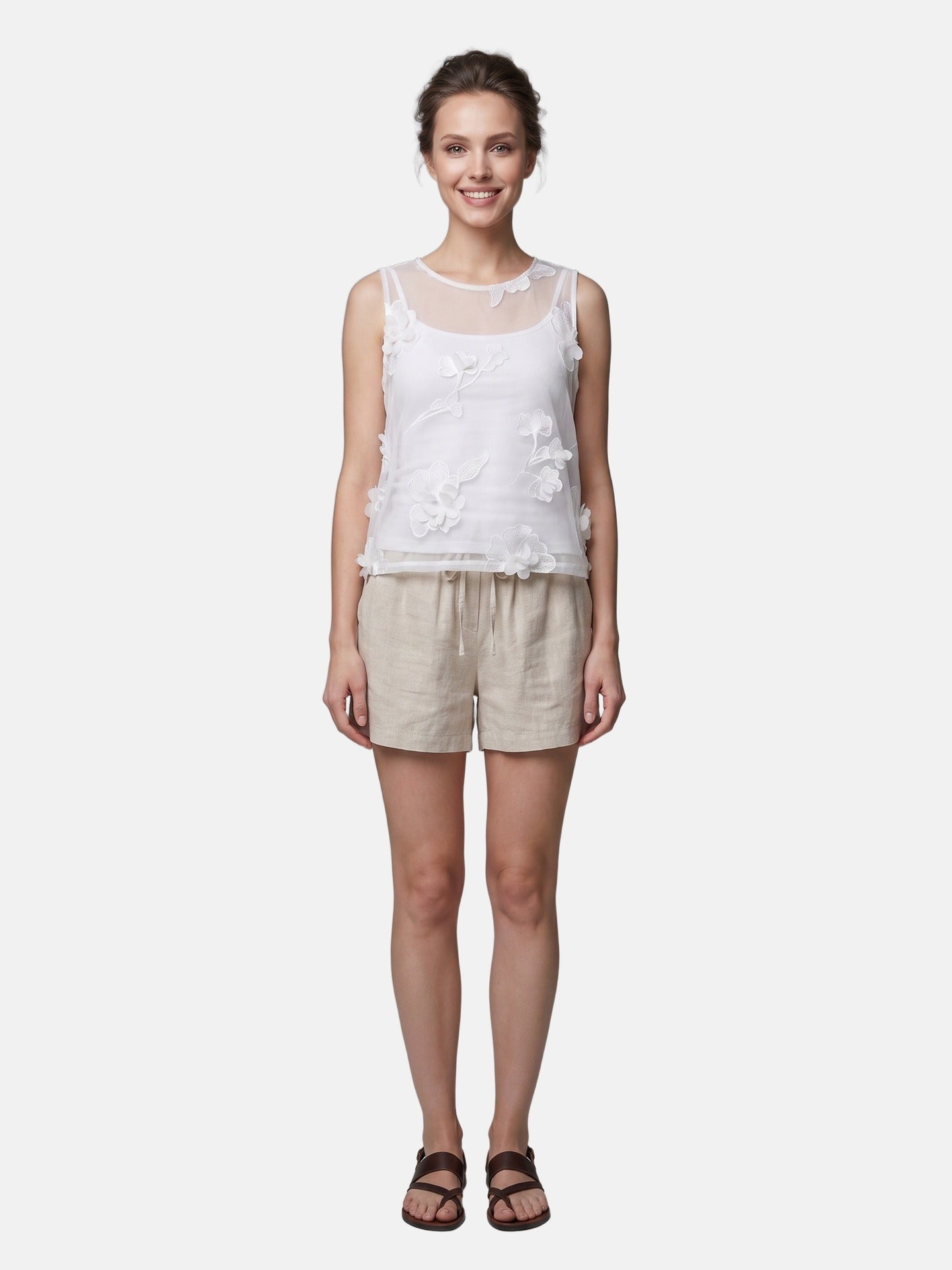 Blusa in Poliestere Bianco