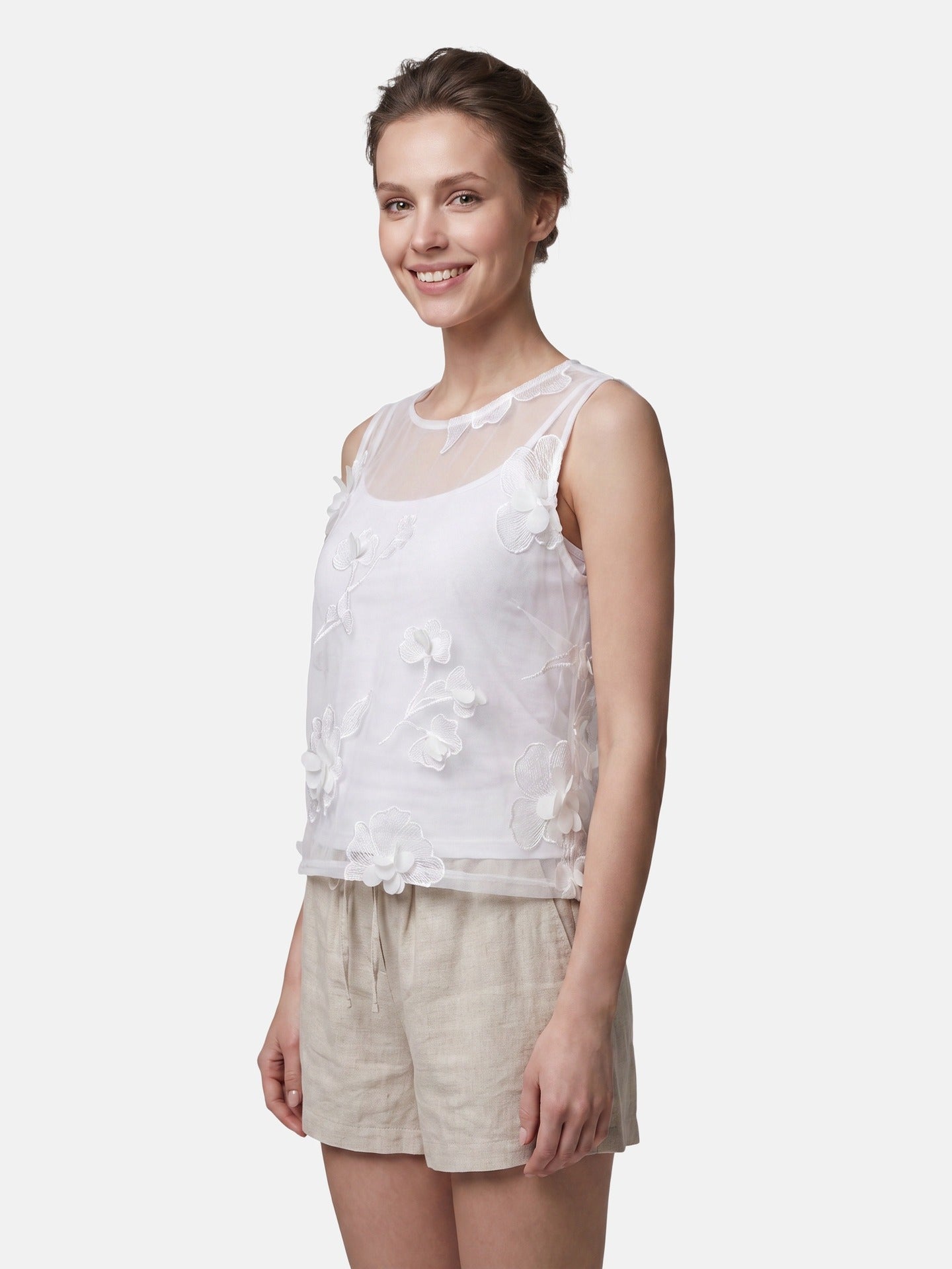 Blusa in Poliestere Bianco
