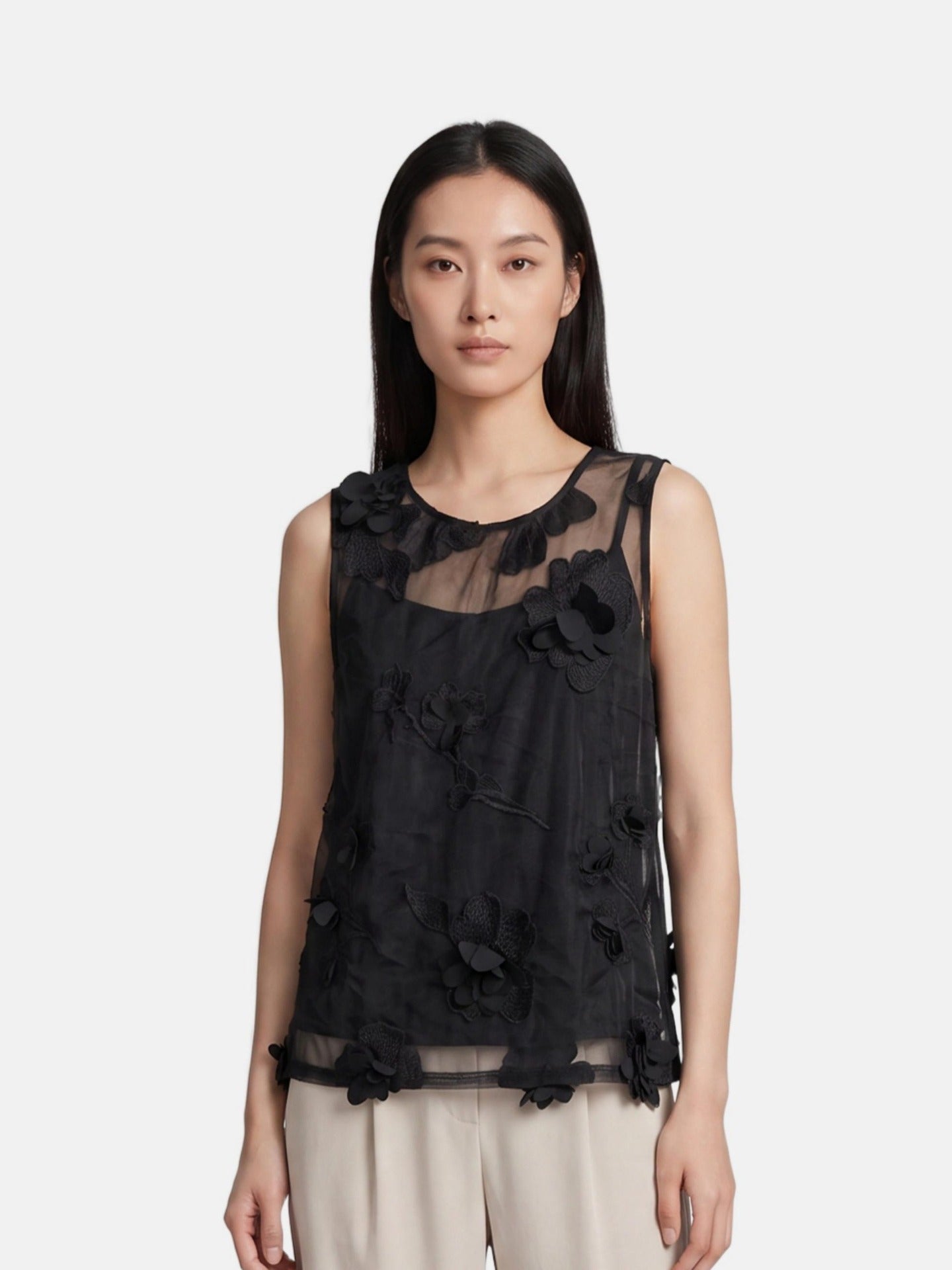Blusa in Poliestere Nero
