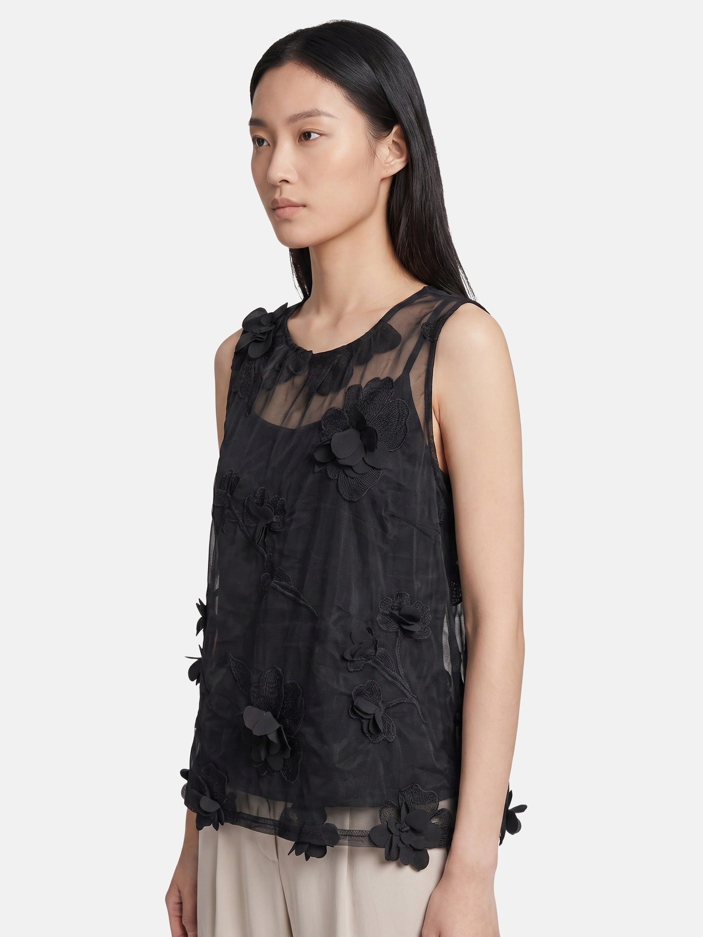 Blusa in Poliestere Nero