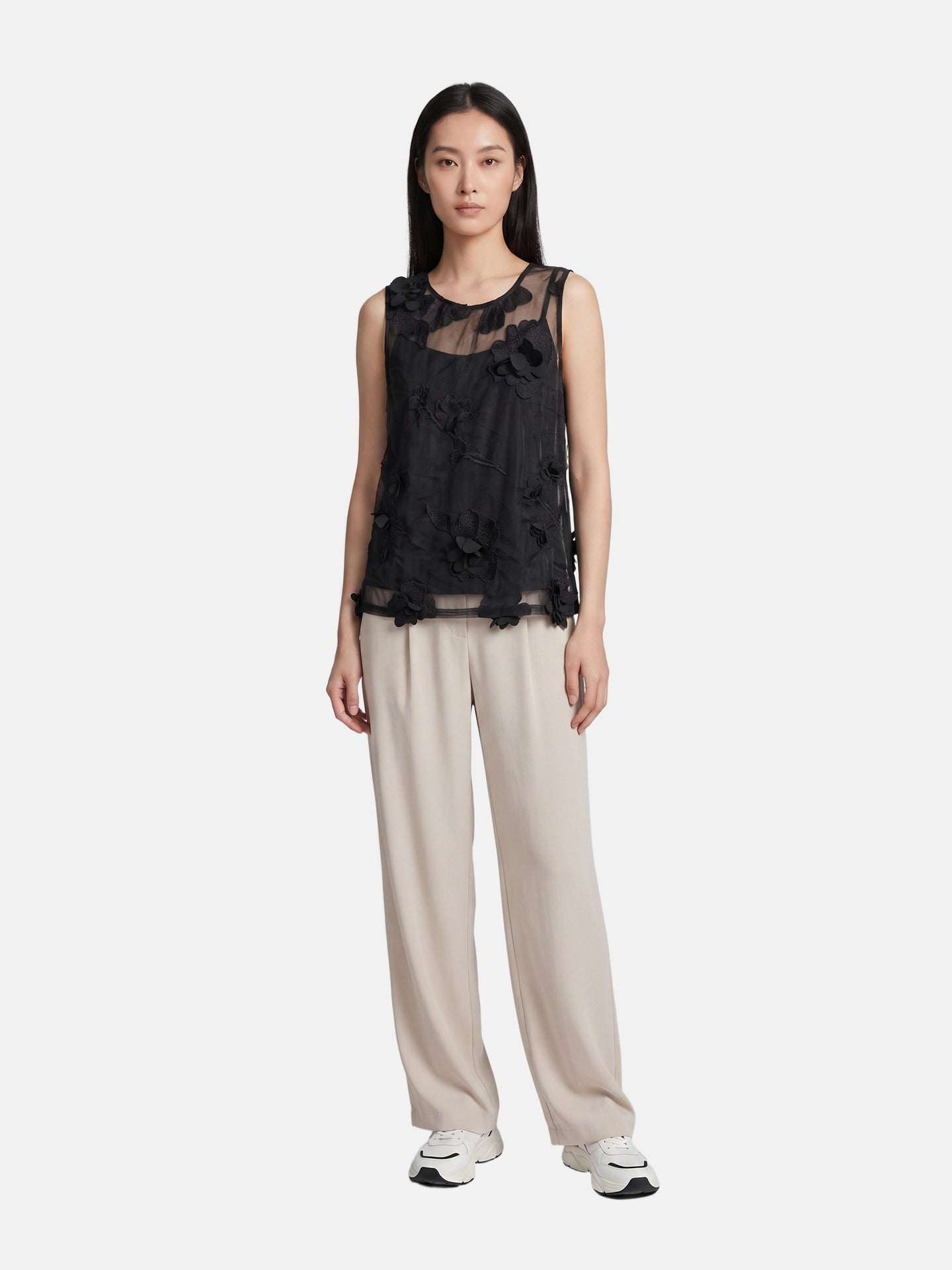 Blusa in Poliestere Nero