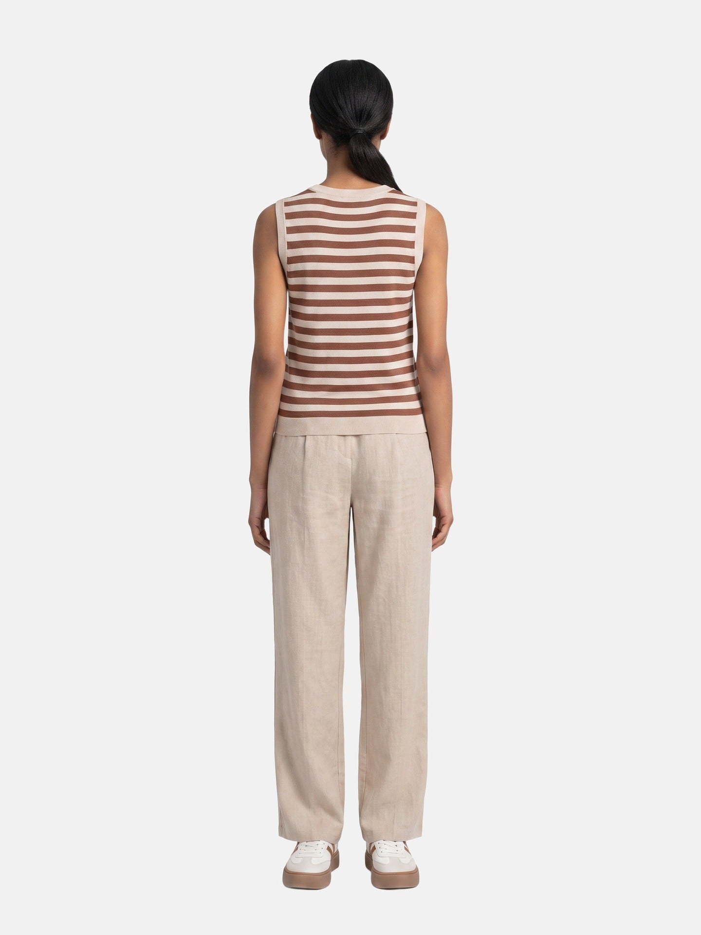 Top in 100% Viscosa Marrone