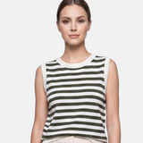 Top in 100% Viscosa Verde Militare