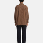 Blusa in Cotone Marrone