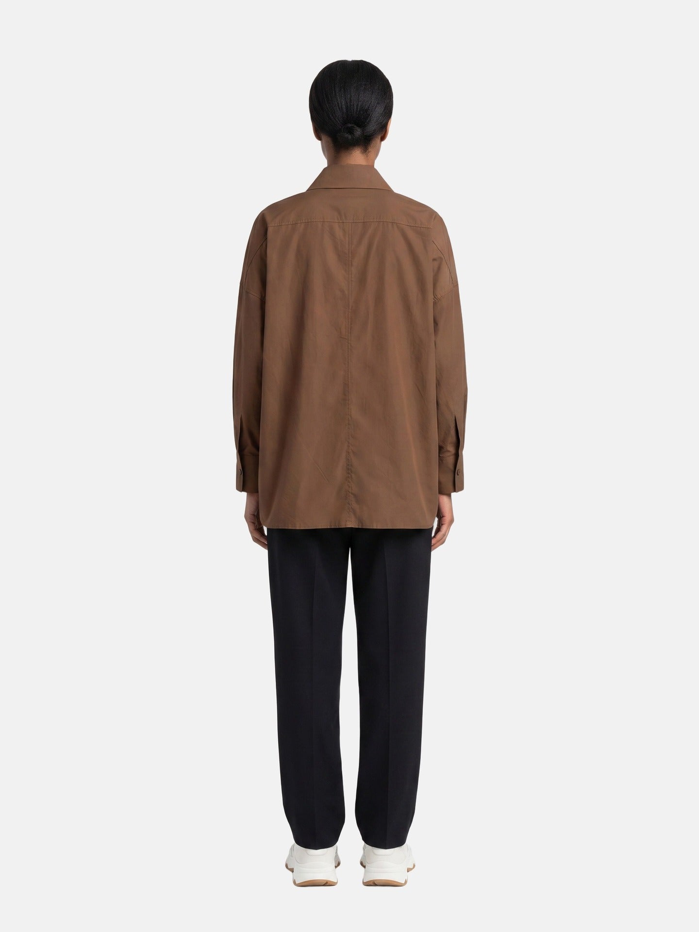 Blusa in Cotone Marrone