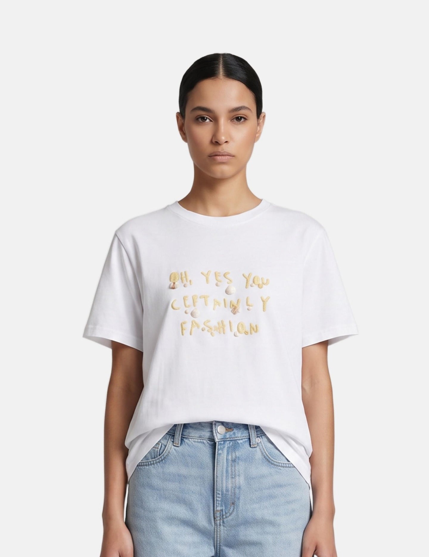 T-shirt in 83,4% Cotone 16,6% Poliammide Giallo