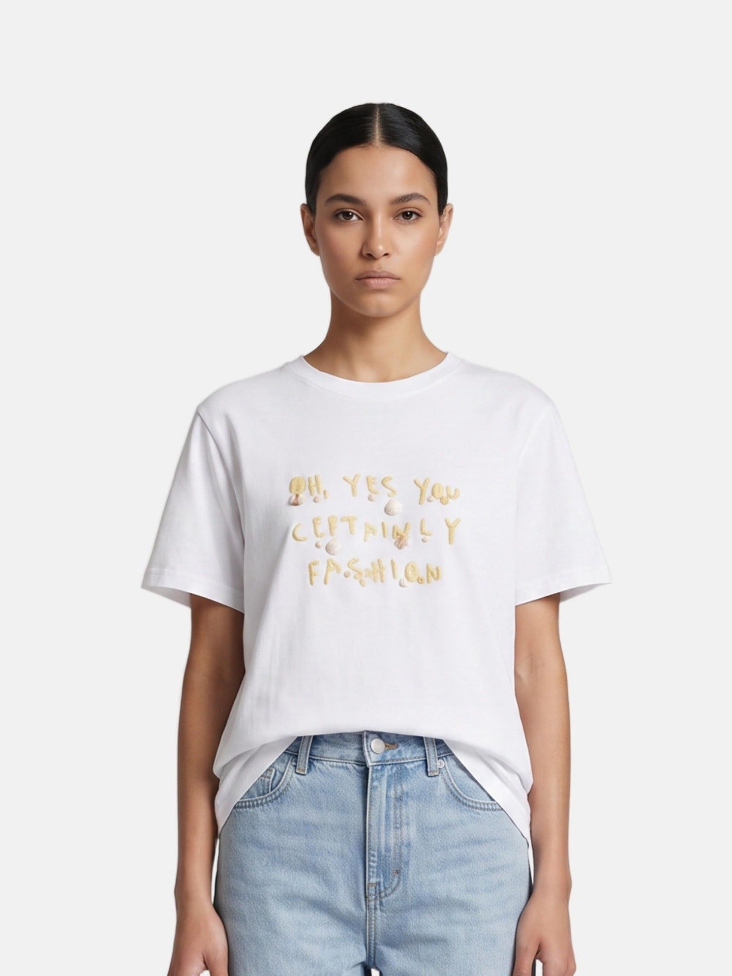 T-shirt in 83,4% Cotone 16,6% Poliammide Giallo