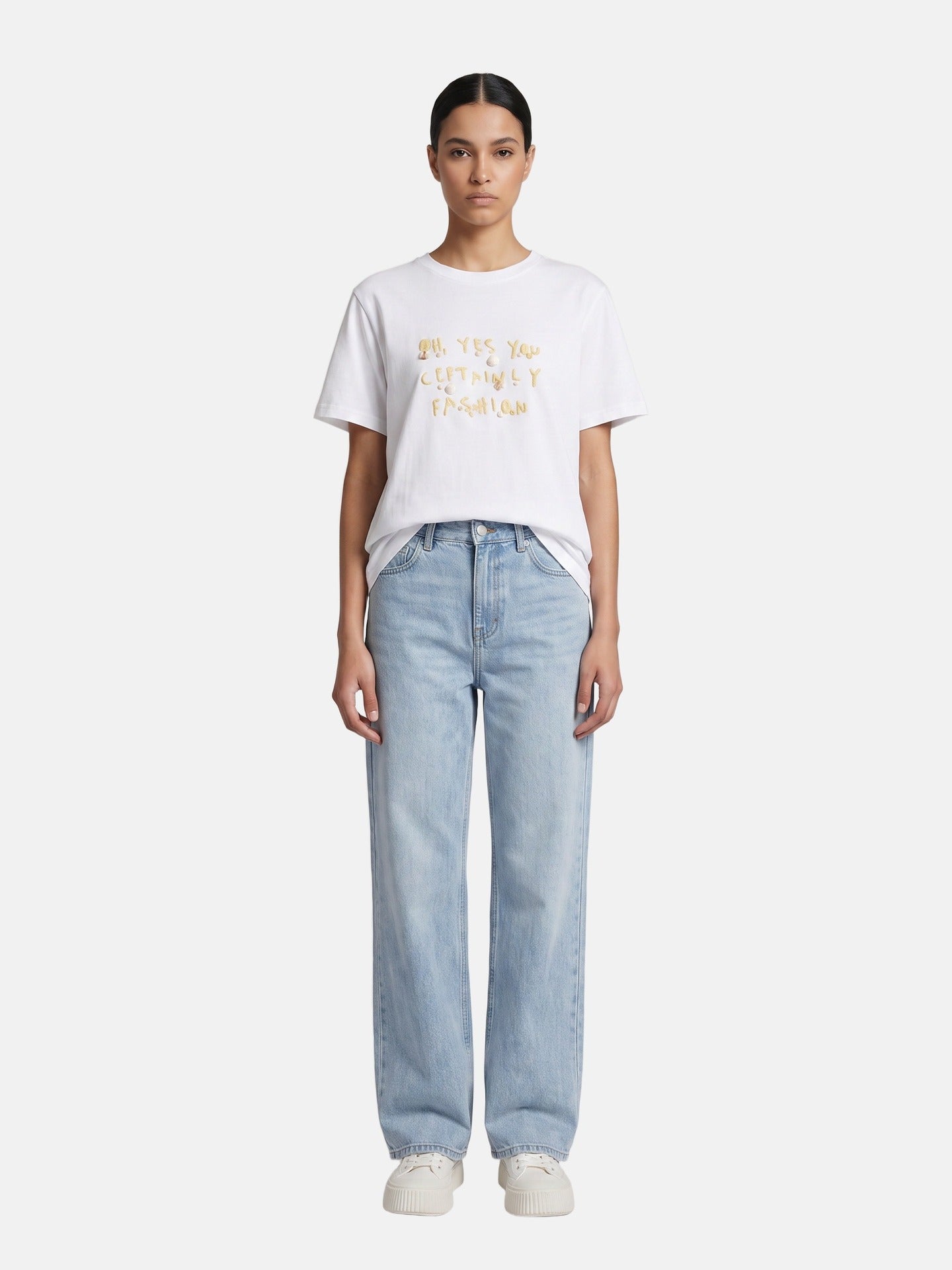 T-shirt in 83,4% Cotone 16,6% Poliammide Giallo