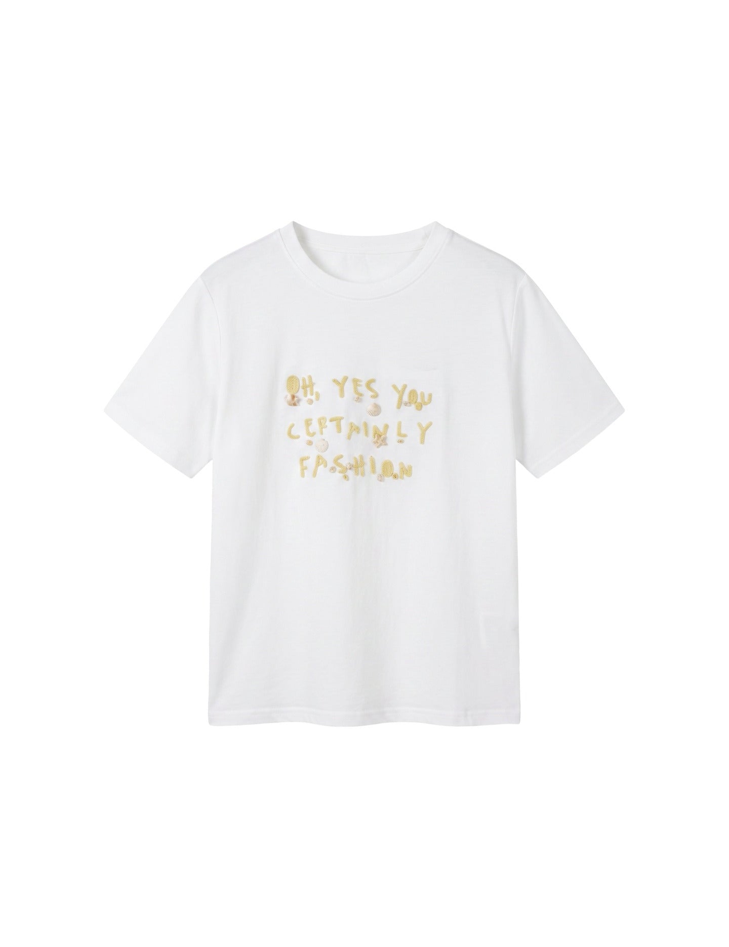T-shirt in 83,4% Cotone 16,6% Poliammide Giallo