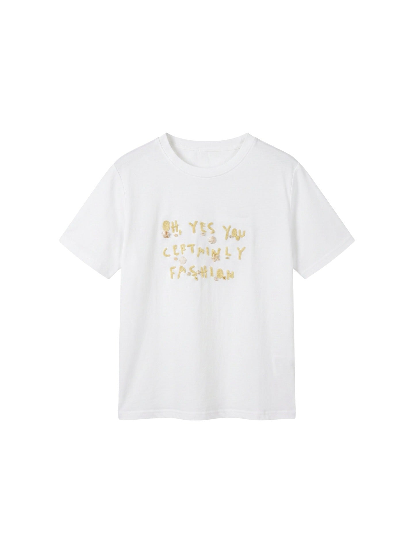 T-shirt in 83,4% Cotone 16,6% Poliammide Giallo