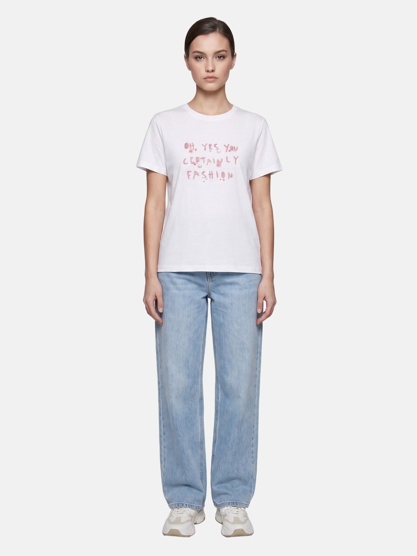 T-shirt in 83,4% Cotone 16,6% Poliammide Rosa
