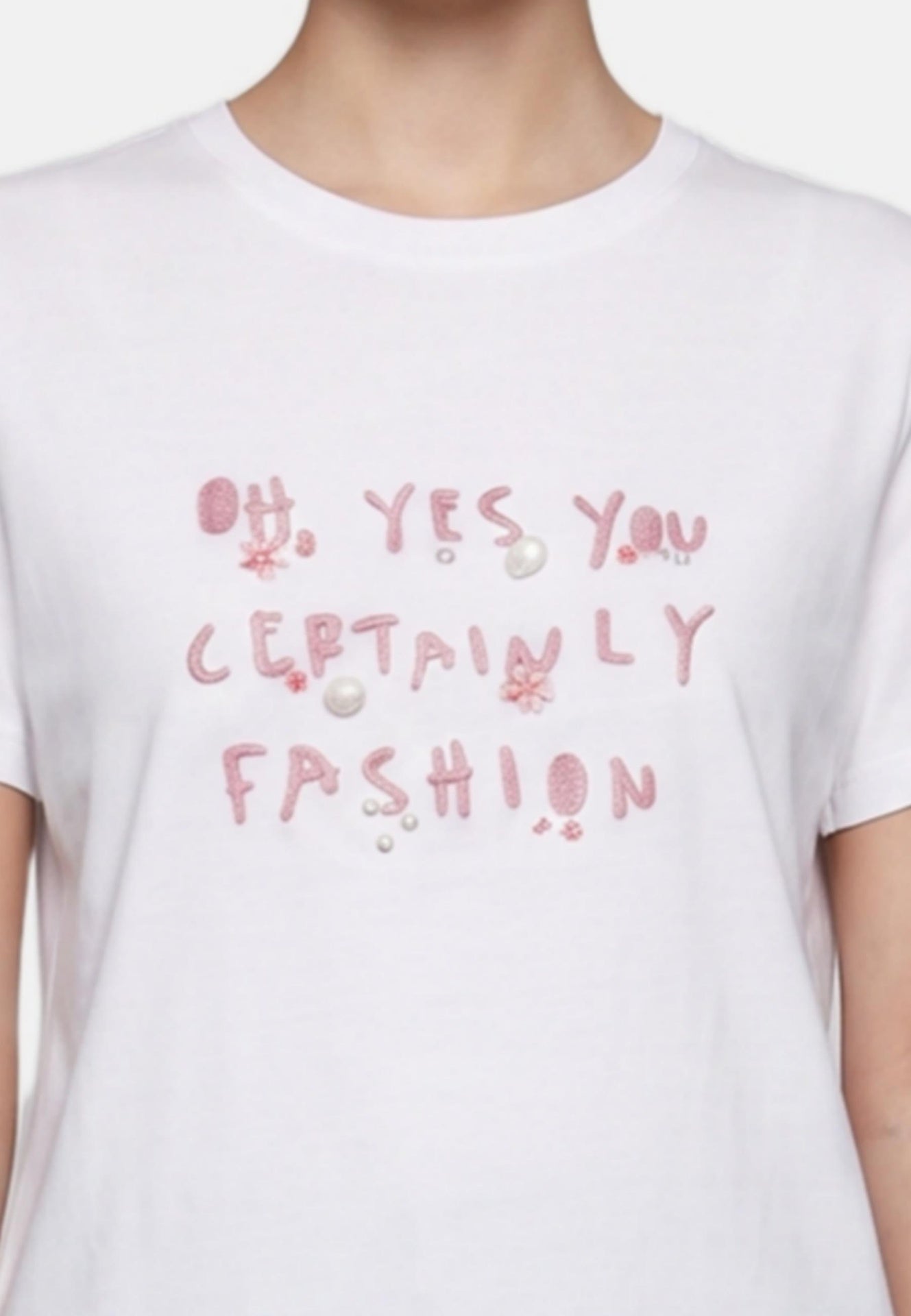 T-shirt in 83,4% Cotone 16,6% Poliammide Rosa