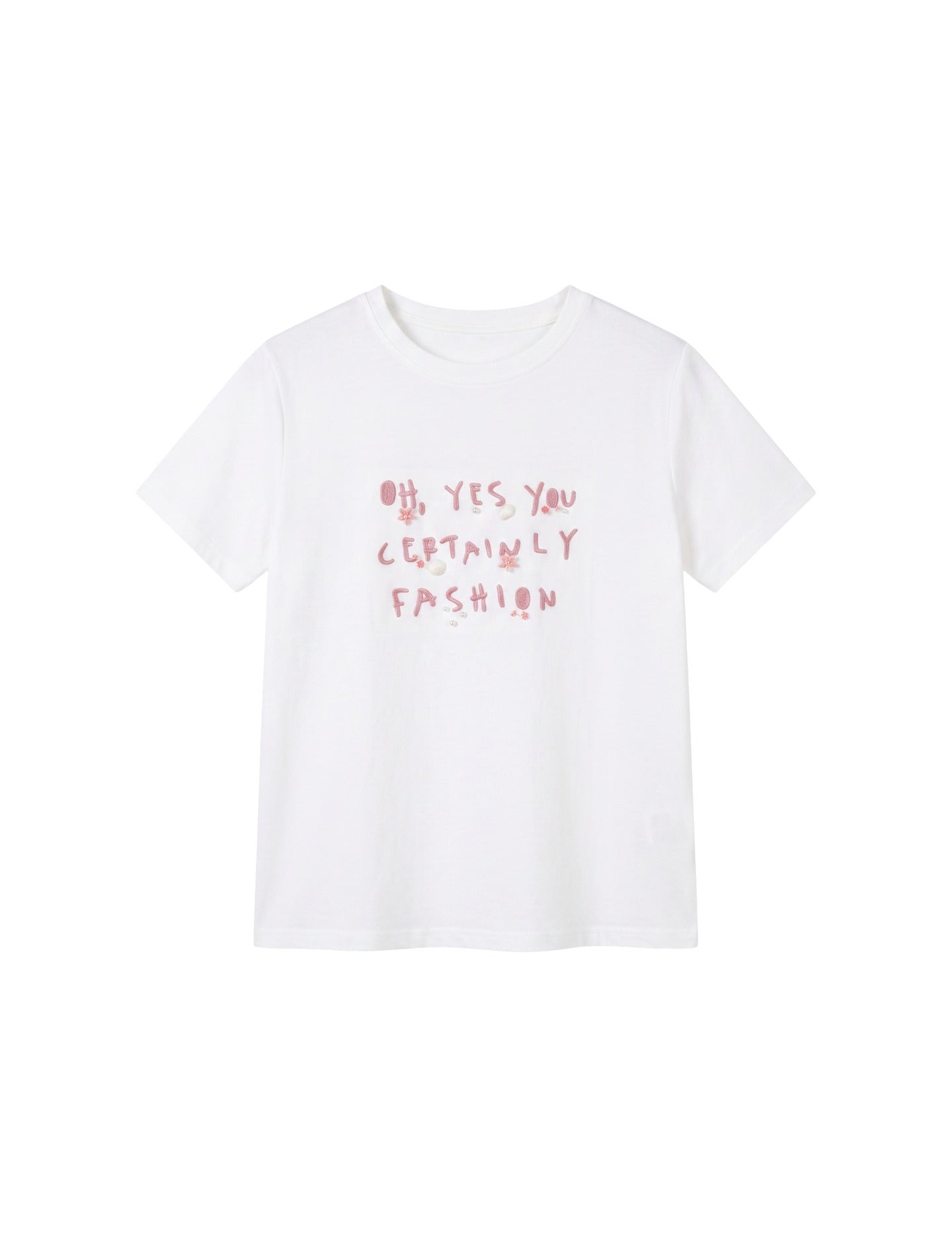 T-shirt in 83,4% Cotone 16,6% Poliammide Rosa