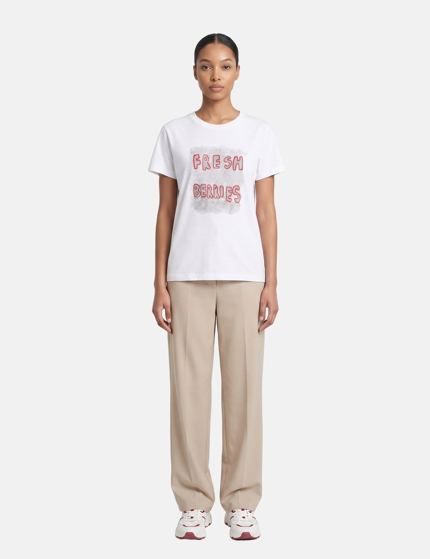 T-shirt in 83,4% Cotone 16,6% Poliammide Bianco