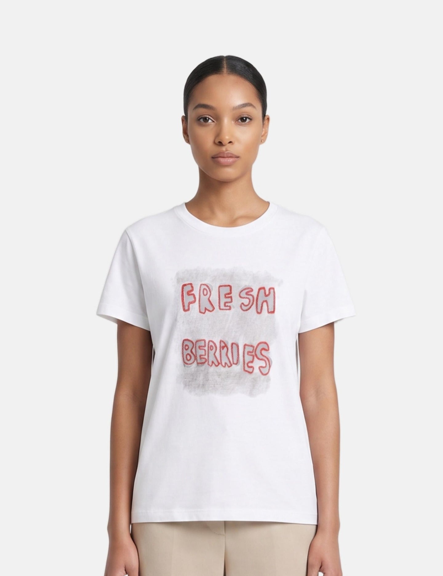 T-shirt in 83,4% Cotone 16,6% Poliammide Bianco