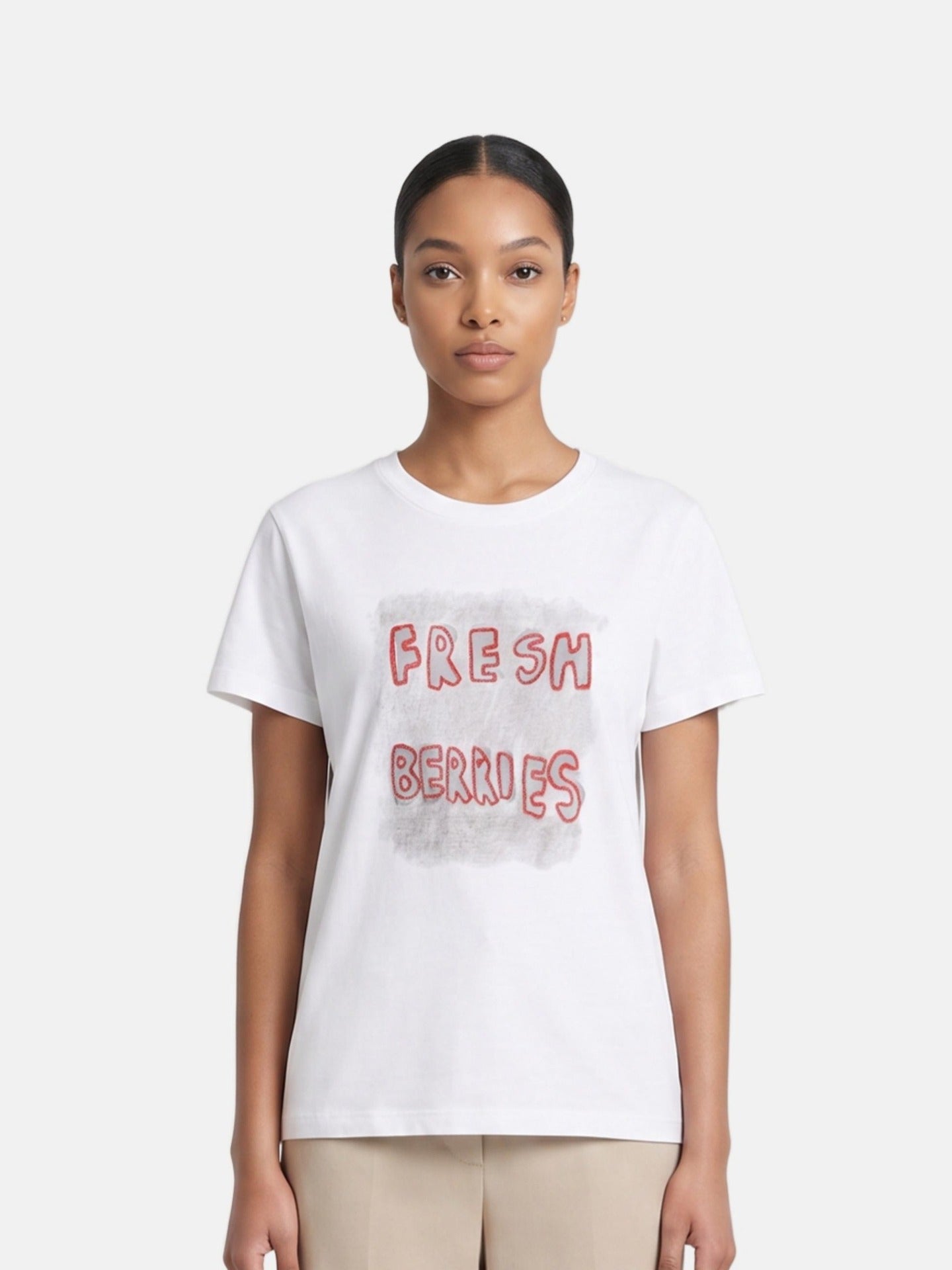 T-shirt in 83,4% Cotone 16,6% Poliammide Bianco