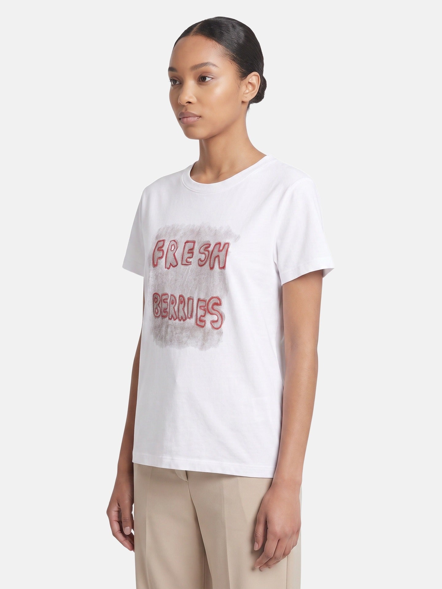T-shirt in 83,4% Cotone 16,6% Poliammide Bianco