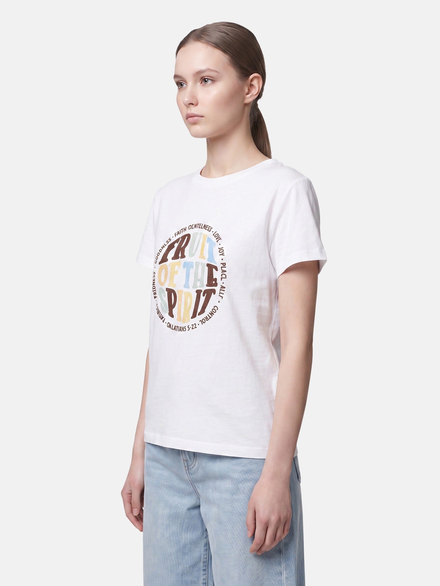 T-shirt in 83,4% Cotone 16,6% Poliammide Bianco