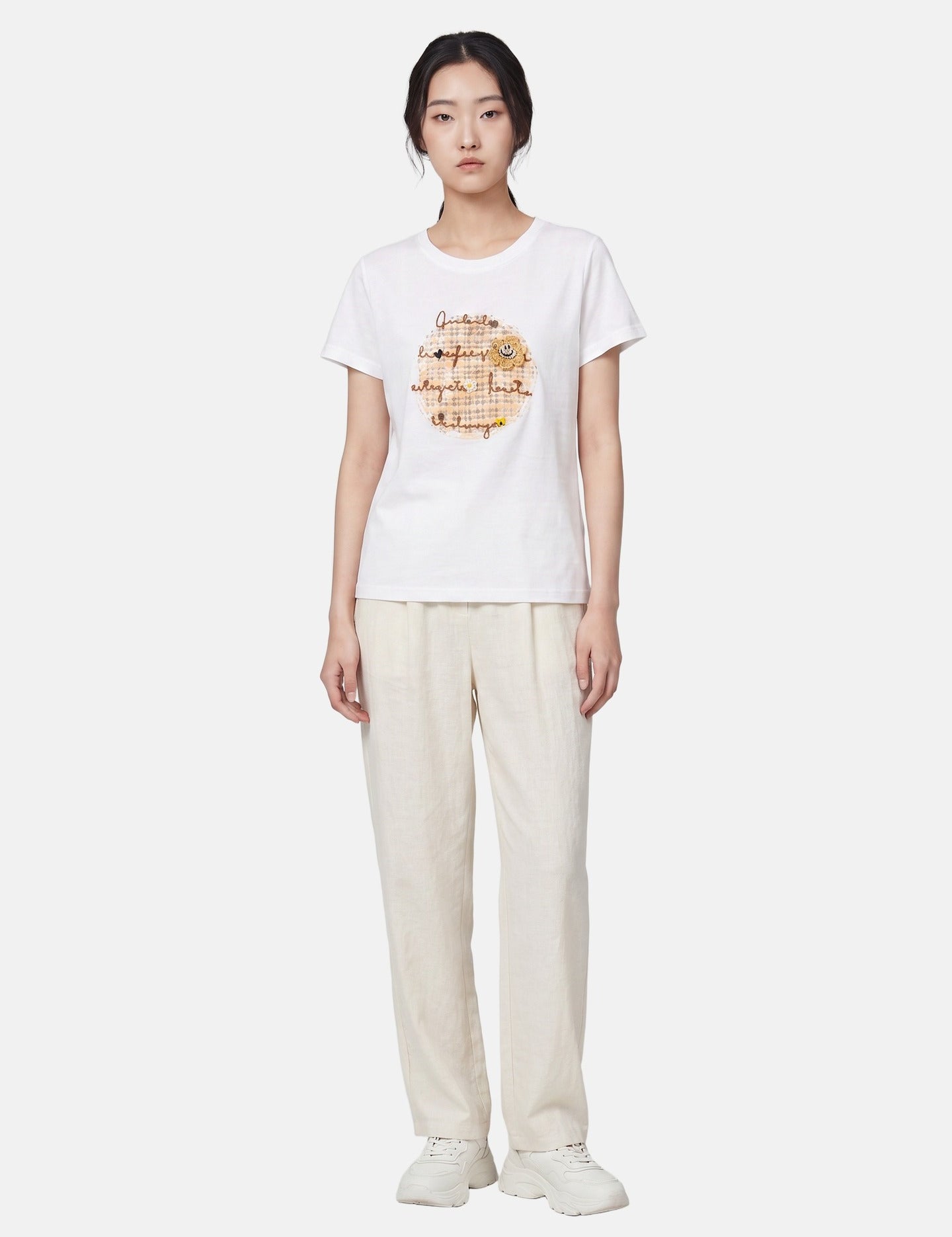 T-shirt in 83,4% Cotone 16,6% Poliammide Bianco