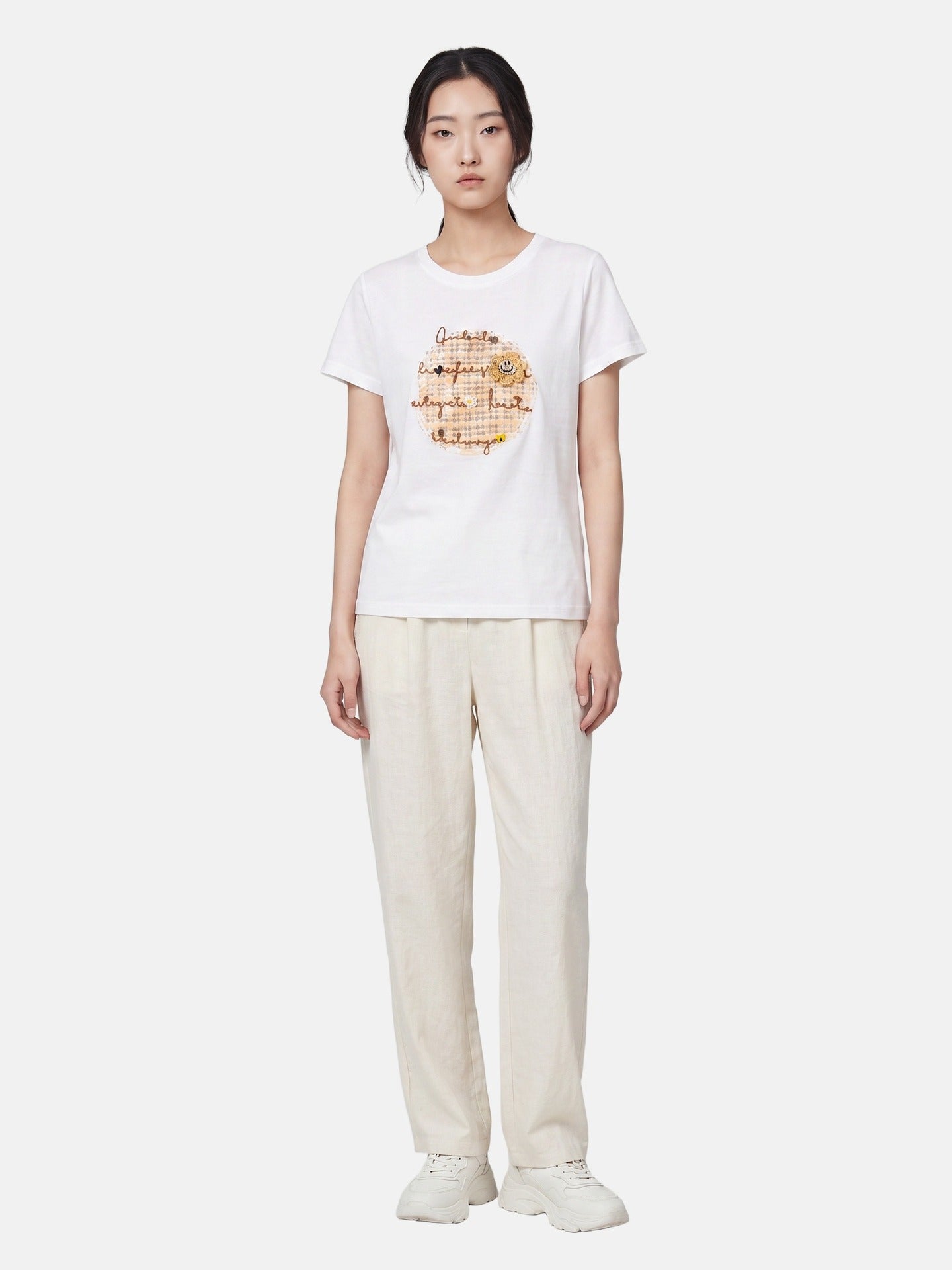 T-shirt in 83,4% Cotone 16,6% Poliammide Bianco
