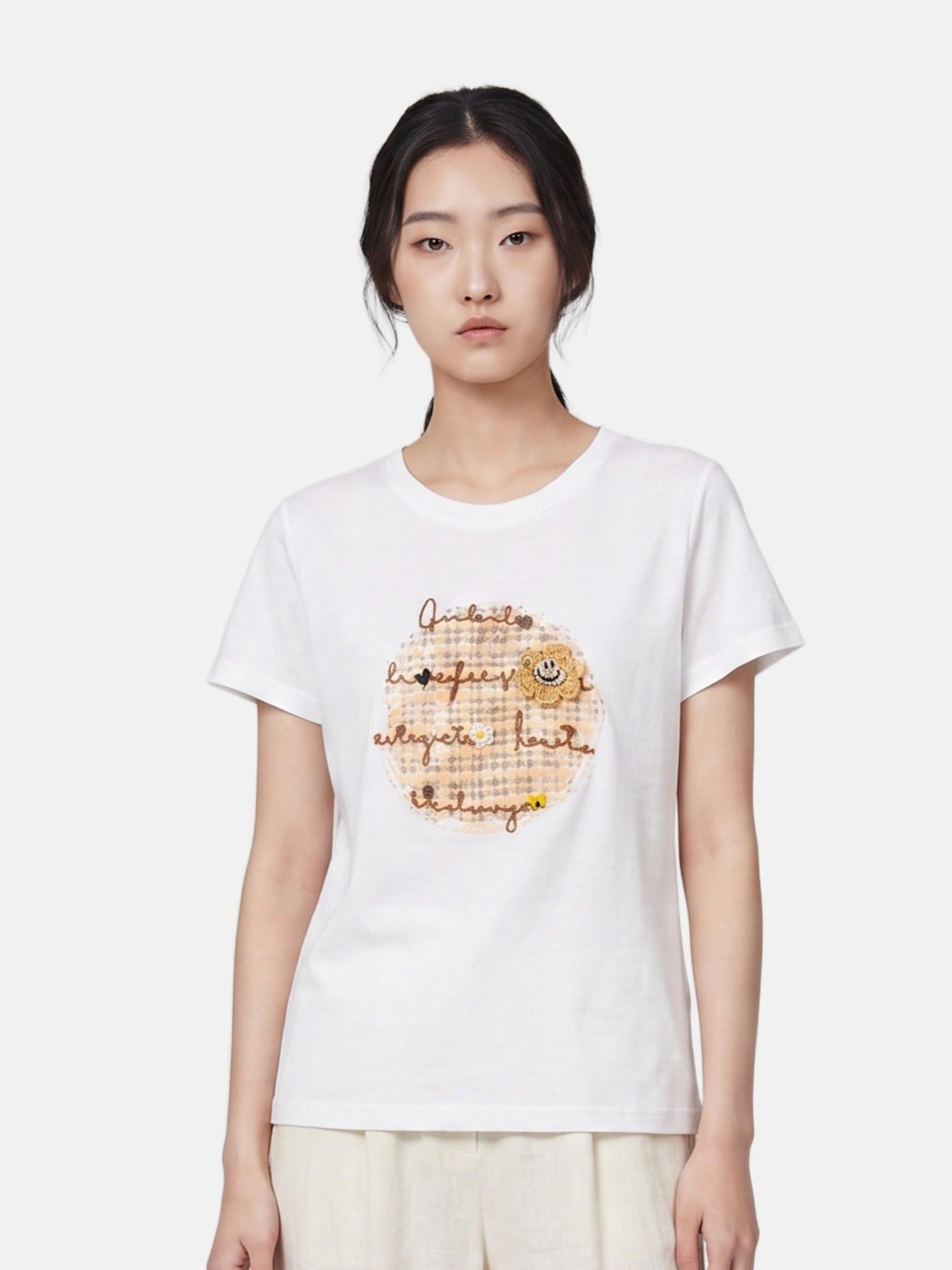 T-shirt in 83,4% Cotone 16,6% Poliammide Bianco