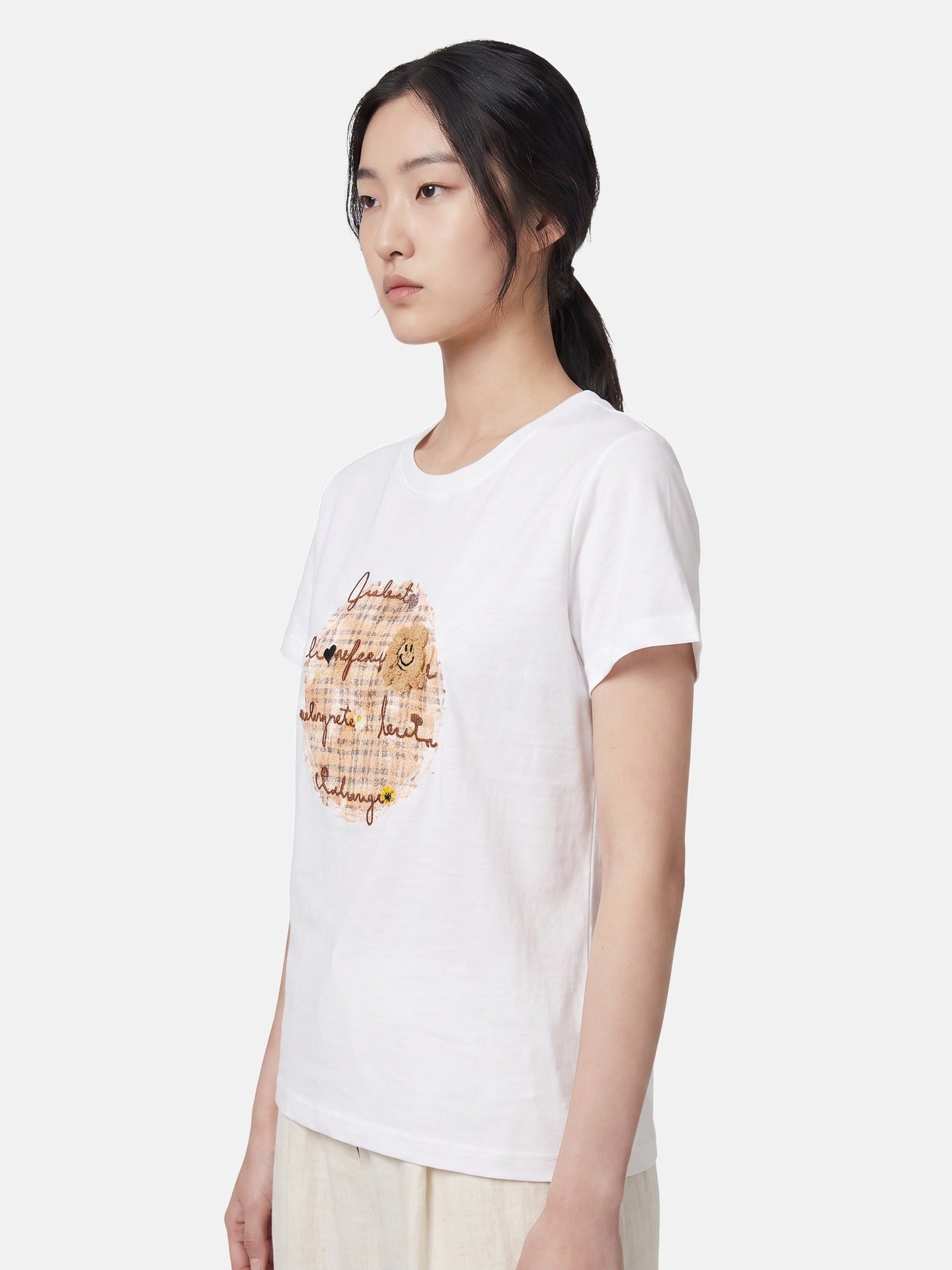 T-shirt in 83,4% Cotone 16,6% Poliammide Bianco