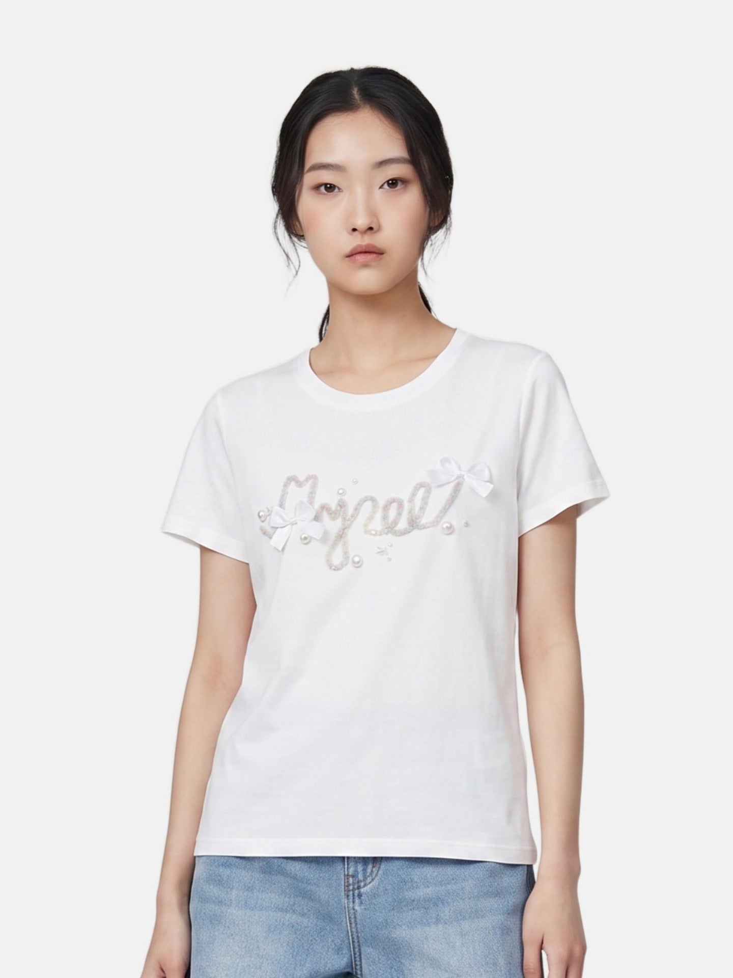 T-shirt in 83,4% Cotone 16,6% Poliammide Bianco