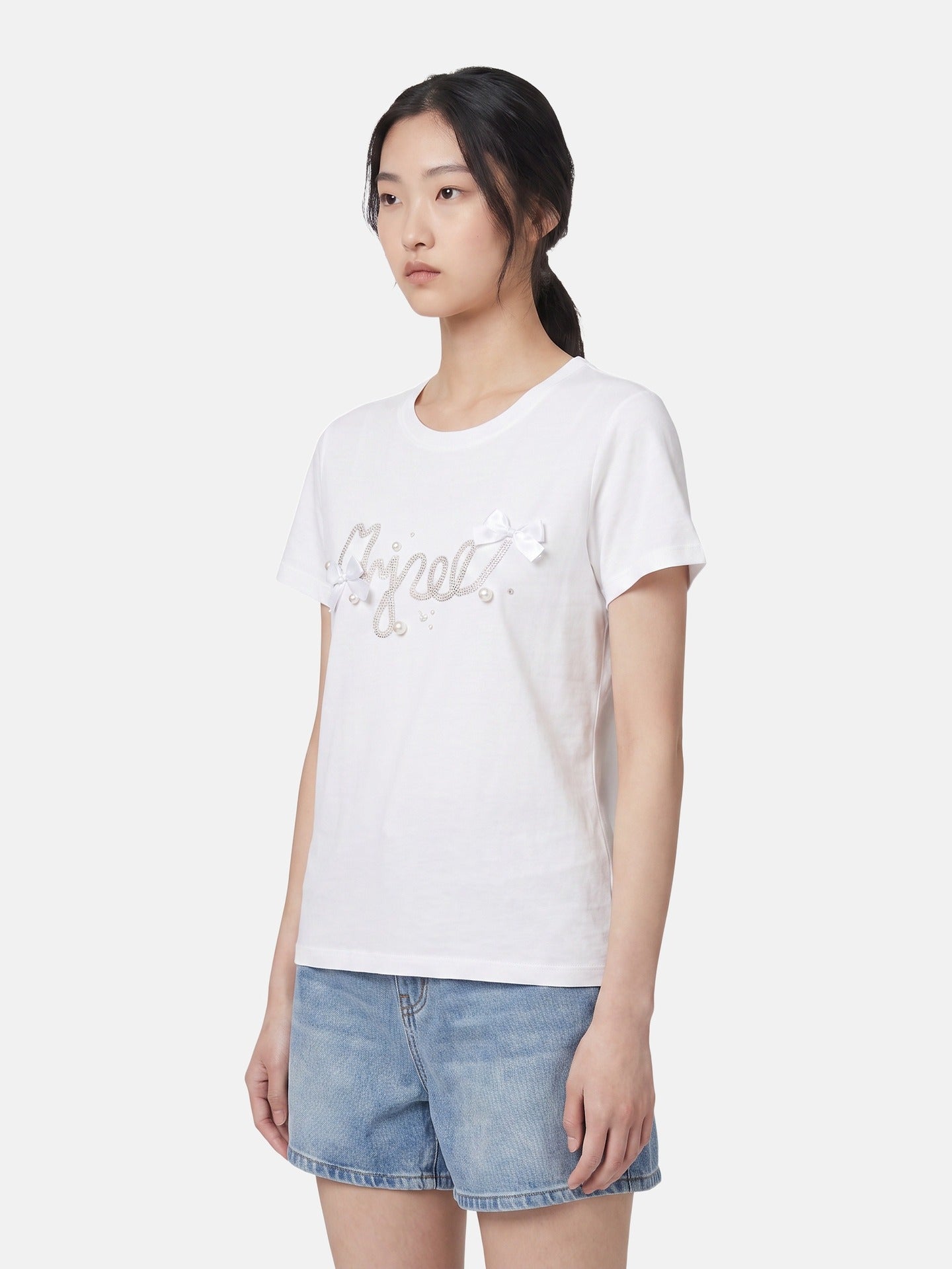 T-shirt in 83,4% Cotone 16,6% Poliammide Bianco