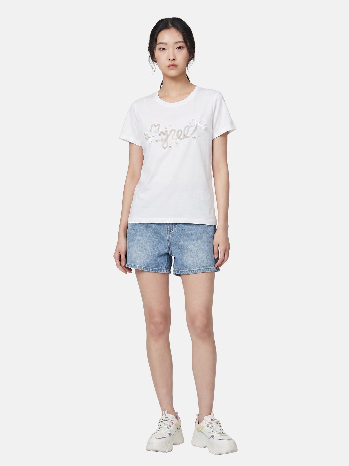 T-shirt in 83,4% Cotone 16,6% Poliammide Bianco