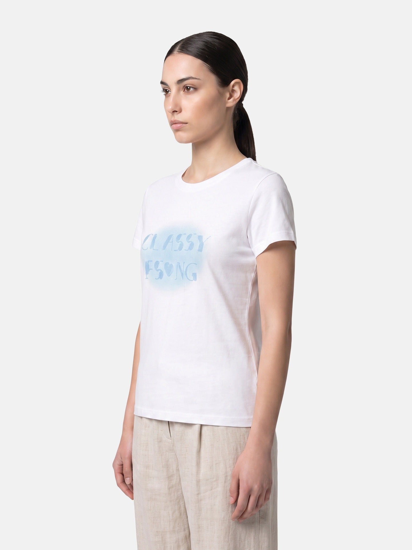 T-shirt in 83,4% Cotone 16,6% Poliammide Bianco