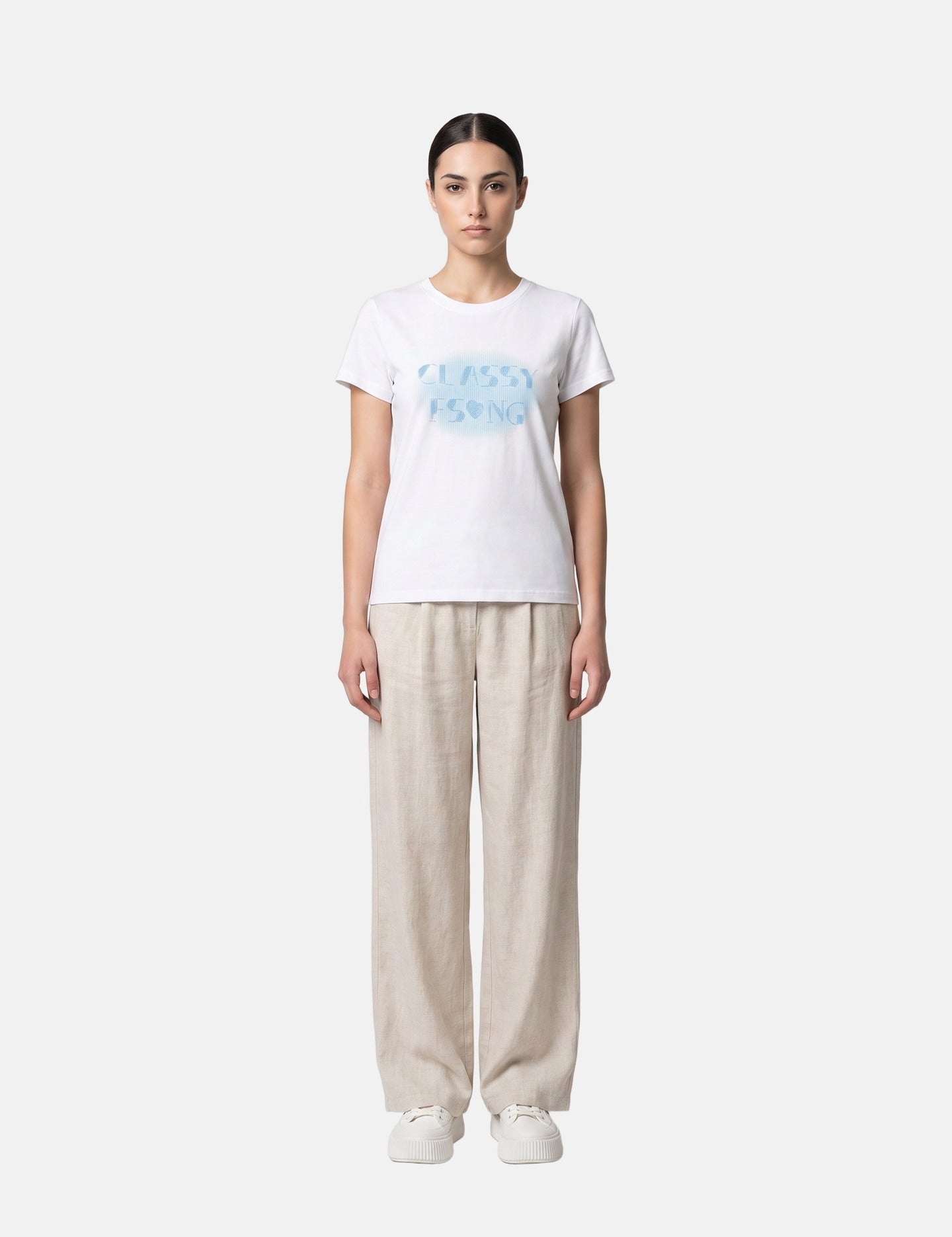 T-shirt in 83,4% Cotone 16,6% Poliammide Bianco