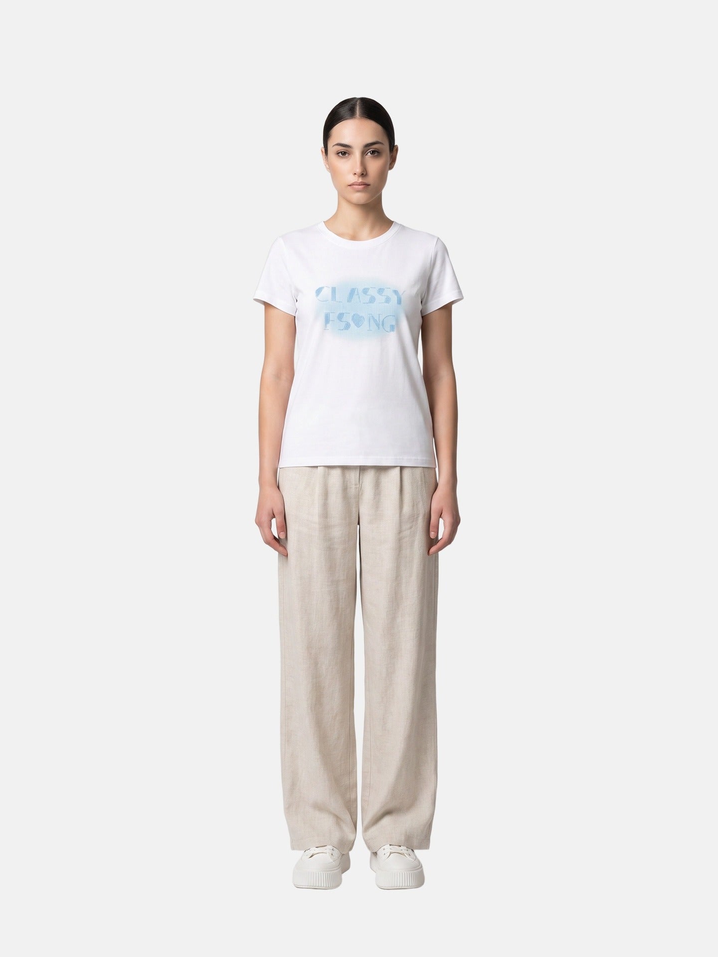 T-shirt in 83,4% Cotone 16,6% Poliammide Bianco