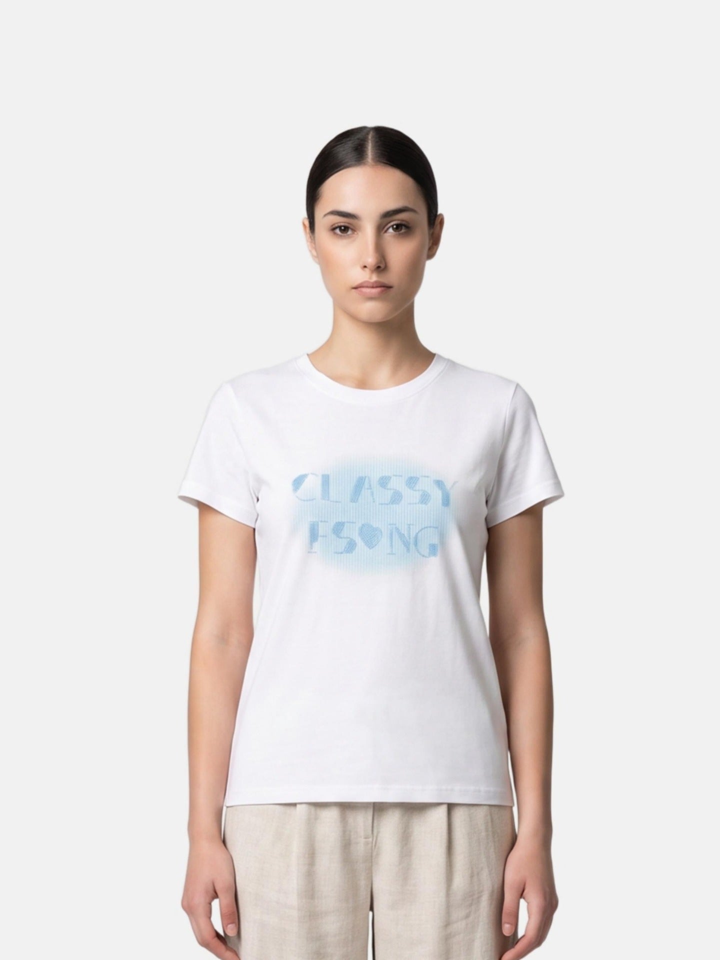 T-shirt in 83,4% Cotone 16,6% Poliammide Bianco