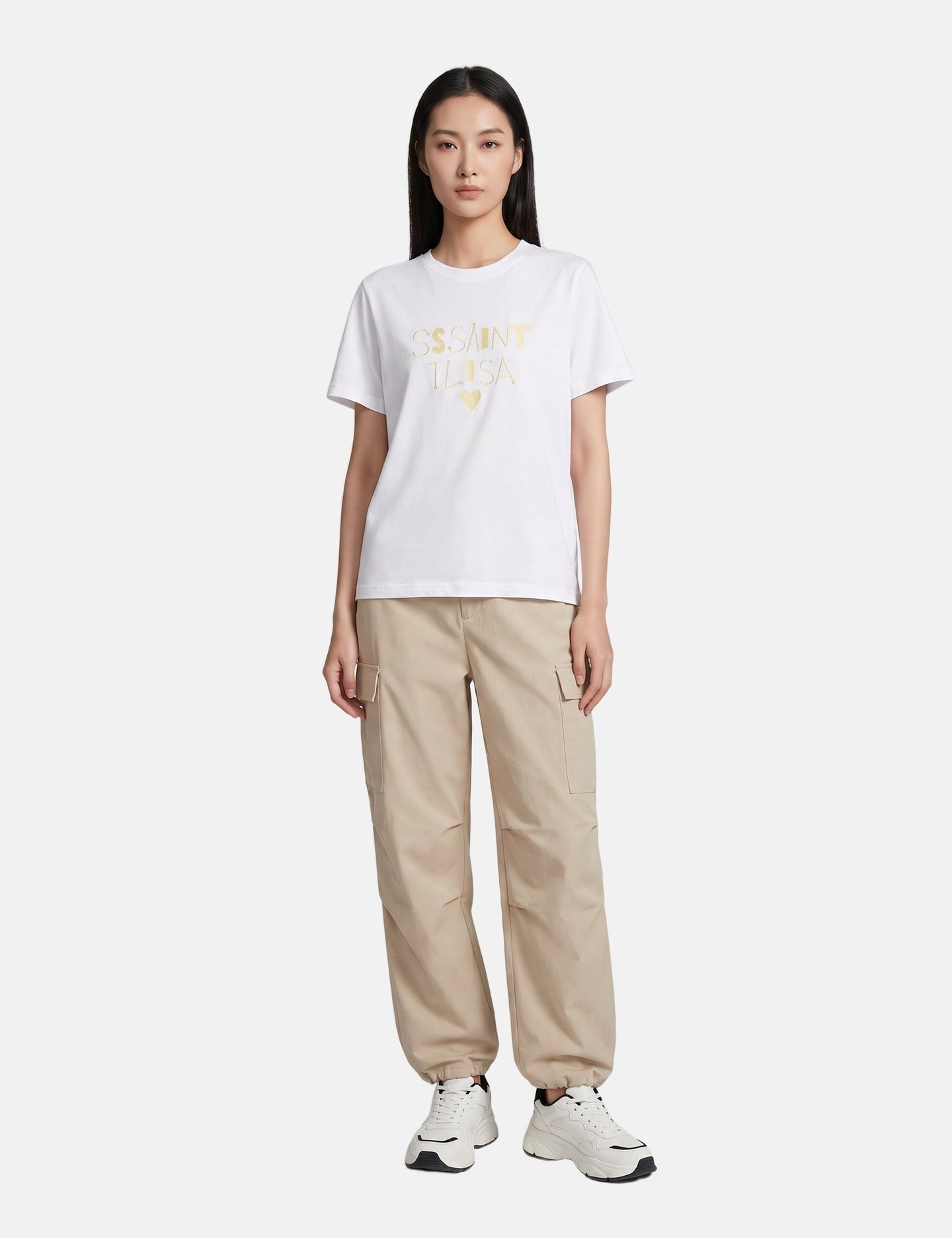 T-shirt in 83,4% Cotone 16,6% Poliammide Bianco