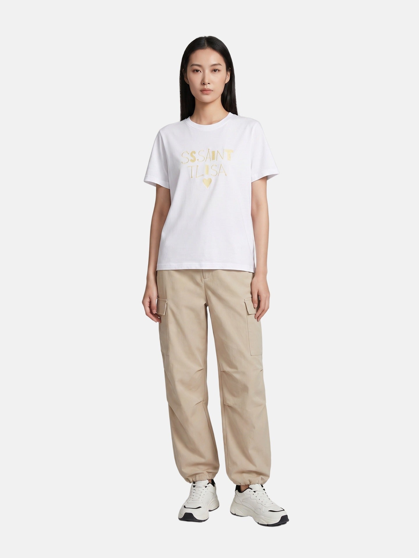 T-shirt in 83,4% Cotone 16,6% Poliammide Bianco
