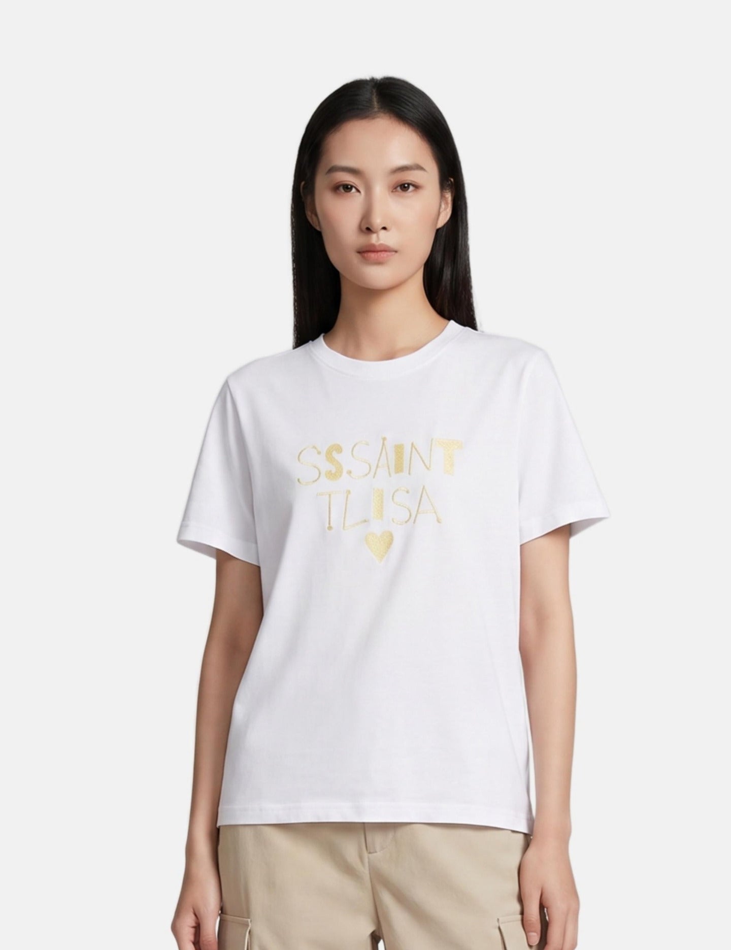 T-shirt in 83,4% Cotone 16,6% Poliammide Bianco